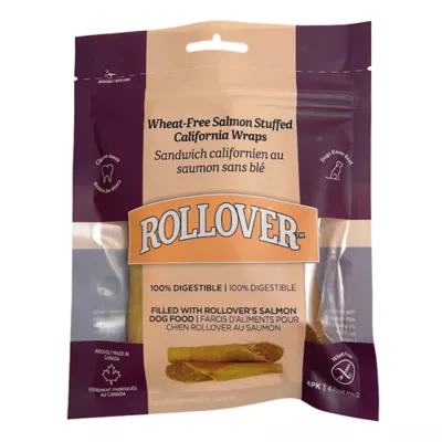 Rollover Wheat Free Salmon Stuffed California Wraps Dog Treats 4pk - Image 1