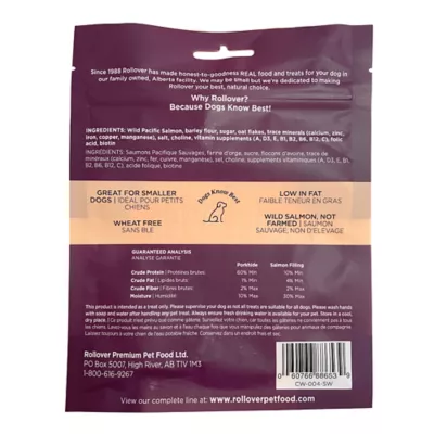Rollover Wheat Free Salmon Stuffed California Wraps Dog Treats 4pk - Image 2