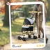 PawHut Foldable Dog Stroller, Lightweight w/ Shoulder Strap, Storage Bag, Cup Holder image thumbnail 3