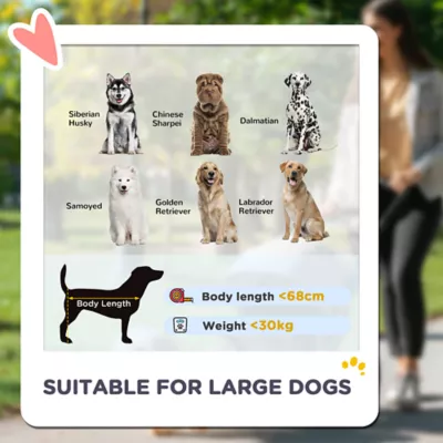 PawHut Foldable Pet Stroller with Four Big Wheels, Shock-Absorbing Frame, Safety Leashes and Brakes - Image 4