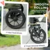 PawHut Foldable Pet Stroller with Four Big Wheels, Shock-Absorbing Frame, Safety Leashes and Brakes image thumbnail 7