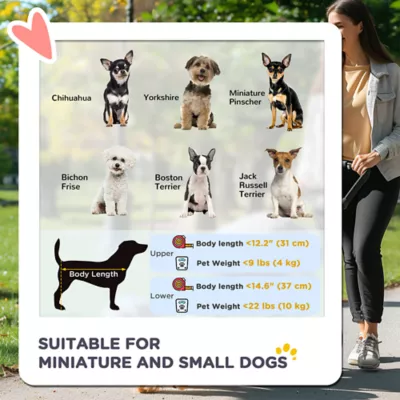 PawHut 3-in-1 Double Pet Stroller with Removable Carrier, Foldable Travel Carrier Bag - Image 4