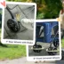 PawHut 3-in-1 Double Pet Stroller with Removable Carrier, Foldable Travel Carrier Bag image thumbnail 7