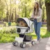 PawHut Pet Stroller - Foldable Dog Stroller with Wheels, Reflective Strips, Brake, Pad and Basket image thumbnail 2