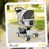 PawHut Pet Stroller - Foldable Dog Stroller with Wheels, Reflective Strips, Brake, Pad and Basket image thumbnail 3