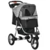 PawHut Small Dog Stroller, 3-Wheel Foldable Pet Stroller with Adjustable Canopy and Zippered Mesh image thumbnail 1