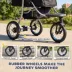 PawHut Small Dog Stroller, 3-Wheel Foldable Pet Stroller with Adjustable Canopy and Zippered Mesh image thumbnail 7