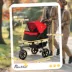 PawHut Small Dog Stroller, 3-Wheel Foldable Pet Stroller with Adjustable Canopy and Zippered Mesh image thumbnail 3