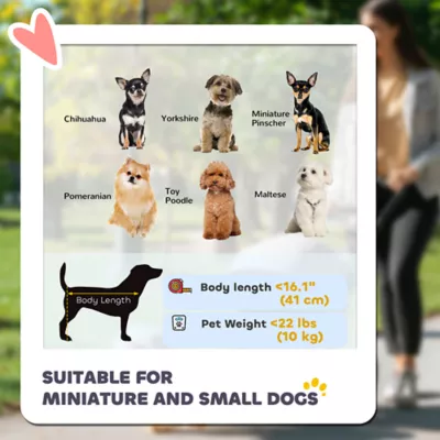 PawHut Small Dog Stroller, 3-Wheel Foldable Pet Stroller with Adjustable Canopy and Zippered Mesh - Image 4