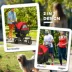 PawHut Small Dog Stroller, 3-Wheel Foldable Pet Stroller with Adjustable Canopy and Zippered Mesh image thumbnail 5