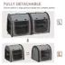 PawHut 39" Travel Pet Carrier, Portable Soft-Sided Cat Carrier with Divider, Two Compartments image thumbnail 5