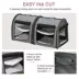 PawHut 39" Travel Pet Carrier, Portable Soft-Sided Cat Carrier with Divider, Two Compartments image thumbnail 6
