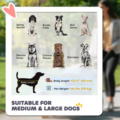 PawHut Foldable Pet Stroller with Universal Front Wheels, Shock Absorber, for Dogs up to 66lbs - Image 4