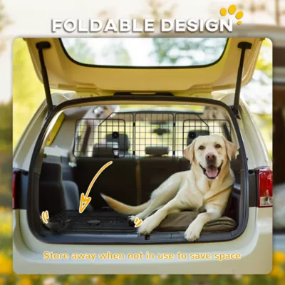 PawHut Car Barrier for SUV, Adjustable Car Divider for Trunk Cargo Area, Wire Barrier - Image 7