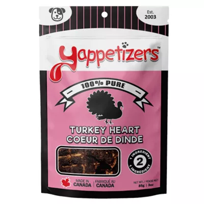 Yappetizers 100% Pure Turkey Heart - 85 grams - 4 pack - Image 1