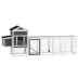 PawHut 117" Extra Large Chicken Coop with Asphalt Roof, Wooden Hen House with Slide-out Tray image thumbnail 1