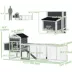 PawHut 117" Extra Large Chicken Coop with Asphalt Roof, Wooden Hen House with Slide-out Tray image thumbnail 3