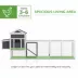 PawHut 117" Extra Large Chicken Coop with Asphalt Roof, Wooden Hen House with Slide-out Tray image thumbnail 4