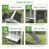 PawHut 117" Extra Large Chicken Coop with Asphalt Roof, Wooden Hen House with Slide-out Tray image thumbnail 7