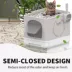 All For Paws Foldable Cat Litter Box W/ Litter Trapping Step & Multiple Access Points- Sand image thumbnail 6