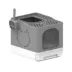All For Paws Foldable Cat Litter Box W/ Litter Trapping Step & Multiple Access Points--Gray image thumbnail 8