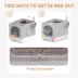 All For Paws Foldable Cat Litter Box W/ Litter Trapping Step & Multiple Access Points- Sand image thumbnail 4