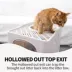 All For Paws Foldable Cat Litter Box W/ Litter Trapping Step & Multiple Access Points- Sand image thumbnail 8