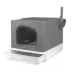 All For Paws Foldable Cat Litter Box W/ Litter Trapping Step & Multiple Access Points--Gray image thumbnail 1