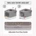 All For Paws Foldable Cat Litter Box W/ Litter Trapping Step & Multiple Access Points--Gray image thumbnail 2