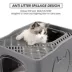 All For Paws Foldable Cat Litter Box W/ Litter Trapping Step & Multiple Access Points--Gray image thumbnail 3
