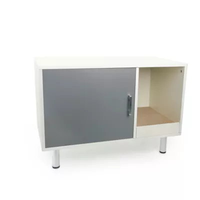 All For Paws Enclosed Furniture Style Cat Litter Box W/ Built-In litter Trapping Step - Image 1