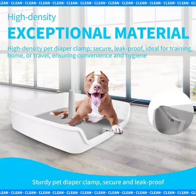 All For Paws Dog Pee Pad Holder W/ Removable Pee Post, High-Sided Walls, & Secure Clamp - Image 5