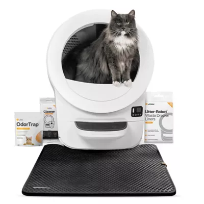 Whisker Litter-Robot® EVO Starter Bundle, Includes Liners, LitterTrap Mat, Litter & 3Yr Warranty - Image 1