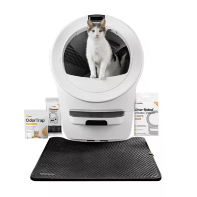 Whisker Litter Robot® 5 Starter Bundle, Includes Liners, LitterTrap Mat, Odor Trap,Litter & Warranty - Image 1