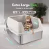 All For Paws High Sided Cat Litter Box W/ Hanging Litter Scoop, XL Size Suitable For All Breeds image thumbnail 5