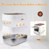 All For Paws Multi-Entry Hooded Cat Litter Box W/ Litter Scoop, Non-Slip Feet & Anti-Tracking Mat image thumbnail 3