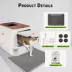 All For Paws Multi-Entry Hooded Cat Litter Box W/ Litter Scoop, Non-Slip Feet & Anti-Tracking Mat image thumbnail 5