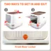 All For Paws Multi-Entry Hooded Cat Litter Box W/ Litter Scoop, Non-Slip Feet & Anti-Tracking Mat image thumbnail 7