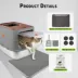 All For Paws Multi-Entry Hooded Cat Litter Box W/ Litter Scoop, Non-Slip Feet & Anti-Tracking Mat image thumbnail 7