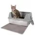 All For Paws Stainless Steel Cat Litter Pan W/ Detachable High-Sided Hood & Litter Scoop image thumbnail 1