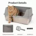 All For Paws Stainless Steel Cat Litter Pan W/ Detachable High-Sided Hood & Litter Scoop image thumbnail 4