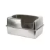 All For Paws All Stainless Steel Hooded Cat Litter Box W/ lLitter Scoop & Anti-Tracking Mat image thumbnail 1