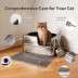All For Paws All Stainless Steel Hooded Cat Litter Box W/ lLitter Scoop & Anti-Tracking Mat image thumbnail 3
