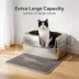 All For Paws All Stainless Steel Hooded Cat Litter Box W/ lLitter Scoop & Anti-Tracking Mat image thumbnail 6