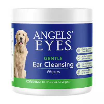 Angels' Eyes Gentle Ear Cleaning Wipes for Dogs, Contains Chamomile Extract & Aloe Vera, 100 Count - Image 1