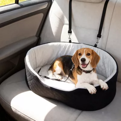 PawHut Dog Car Seat, Detachable Washable Pet Bed with Cushion and Safety Belt for Dogs up to 33lbs - Image 6