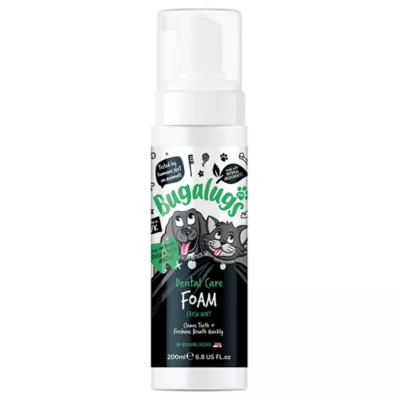 Bugalugs Dental Care Foam for Dogs & Cats, Plaque Removal, Spearmint, 6.67 fl oz - Image 1