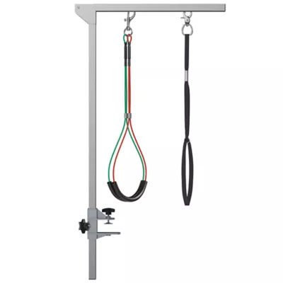 PawHut Adjustable Pet Grooming Arm, with Clamp, Haunch Holders & Grooming Loop - Sliver - Image 1