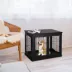 PawHut 26" Wooden Dog Cage with Double Door Entrance & Simple Modern Design image thumbnail 2