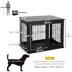 PawHut 26" Wooden Dog Cage with Double Door Entrance & Simple Modern Design image thumbnail 3